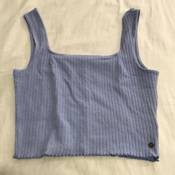 NWOT Roxy Rib Knit Tank Tops L Cropped Green Purple Bundle Lot - Picture 5 of 10